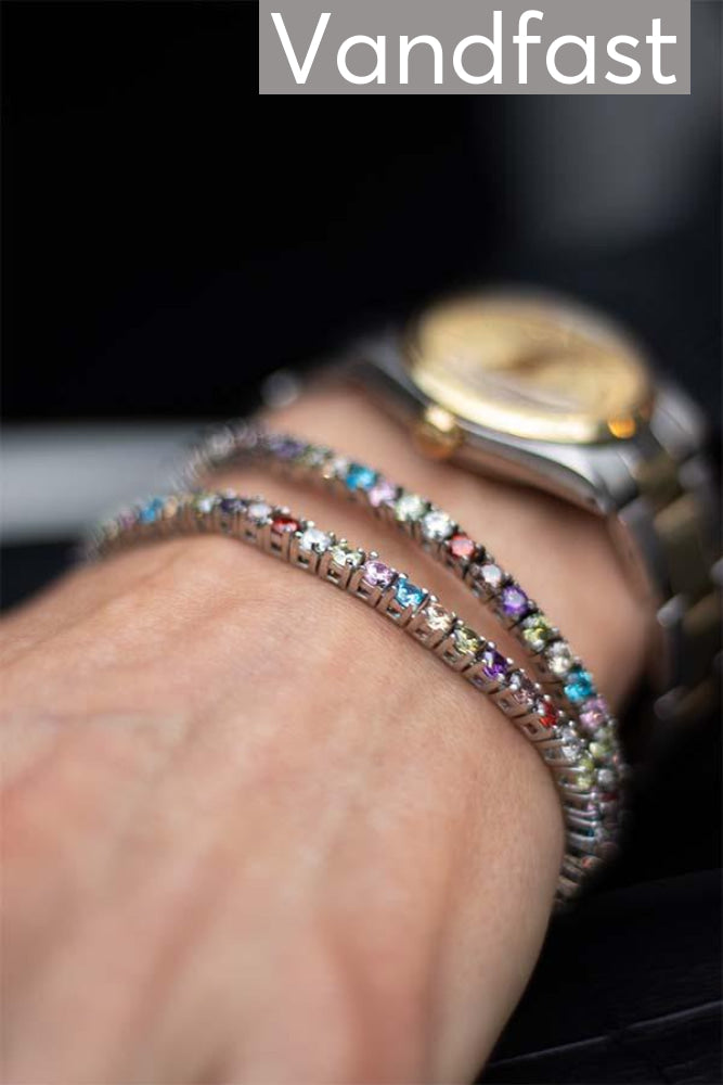 Annebrauner Tennis Rainbow Bracelet Armbånd