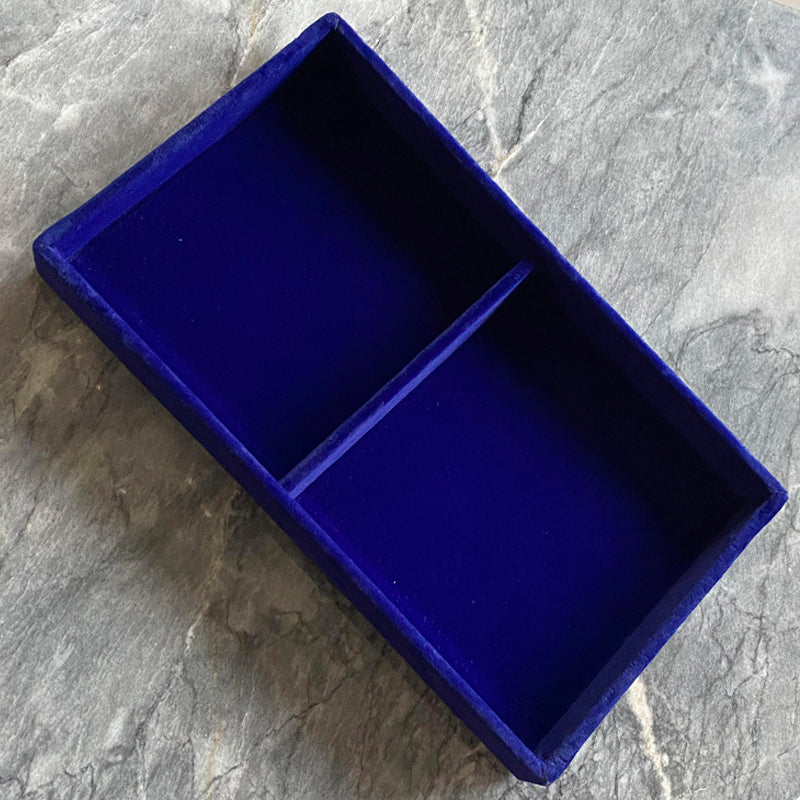 ANNEBRRAUNER Fluwelen Dienblad Blauw 2-delig