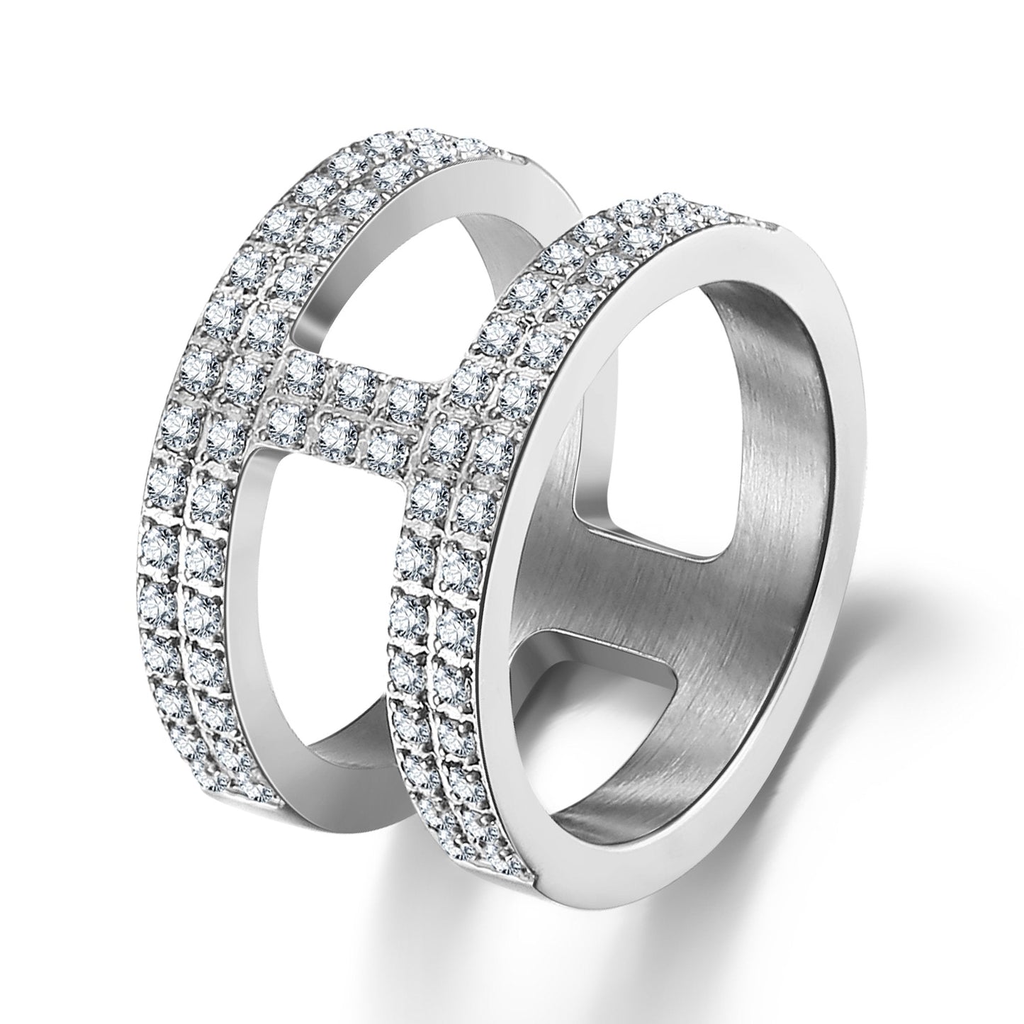 ANNEBRAUNER Double Massive White Ring