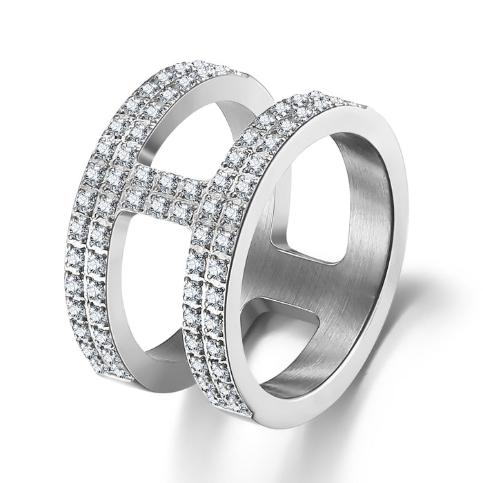 ANNEBRAUNER Double Massive White Ring
