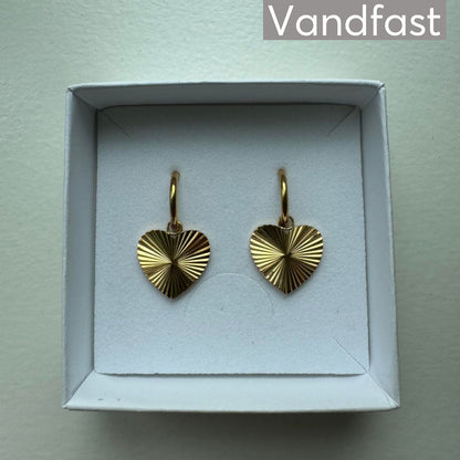 Annebrauner Sun Texture Heart Earrings