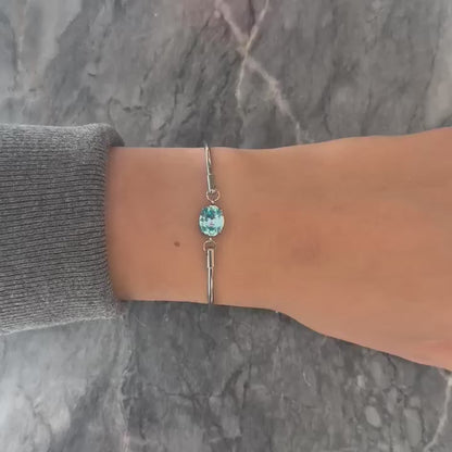 ANNEBRAUNER Flora Armband Aquamarijn