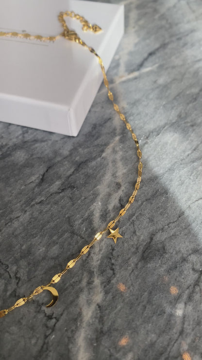 ANNEBRAUNER Ster &amp; Maan ketting