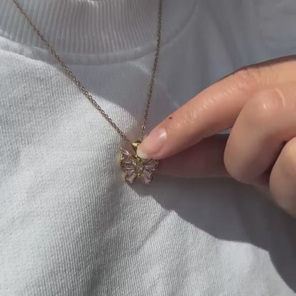 ANNEBRAUNER Vlinder Roze Ketting